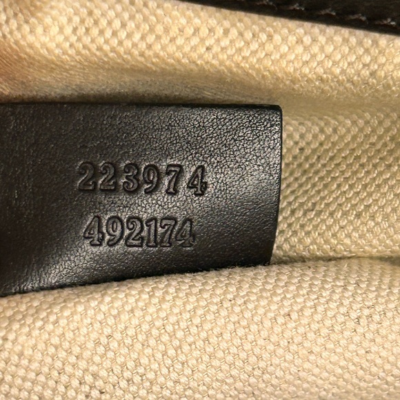 Gucci Dark Brown Embossed Shoulder Bag - Picture 7 of 11